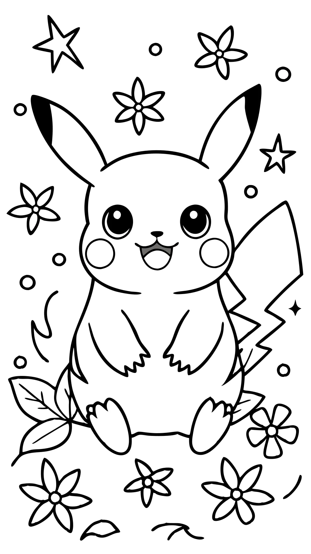 Páginas para colorear de Pikachu Pokémon